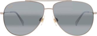 Maui Jim Hauoli Neutral Grey Pilot Mens Sunglasses 665-16A 59