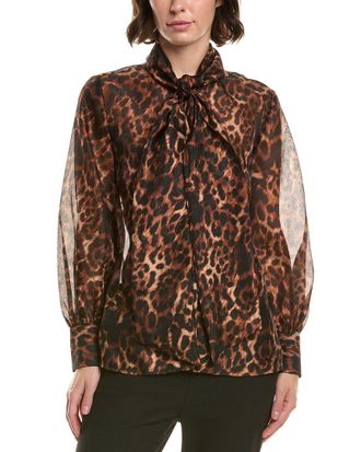 Anne Klein Raglan Printed Blouse