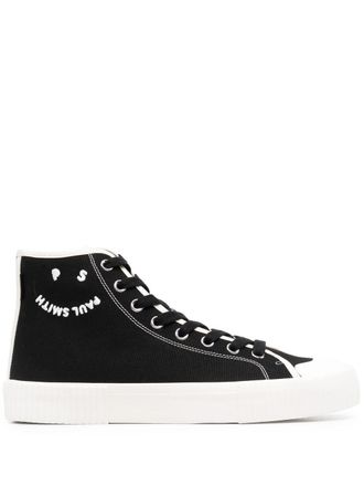 Paul Smith Sneakers alte con stampa - Nero