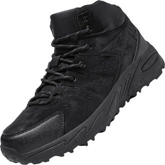 Generic Hiking Trainers Mens High Top, Mens High Top Trainer Classic Waterproof Walking Shoes Comfortable Outdoor Camping Climbing Sneaker Casual Lace Up Shoe