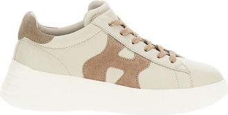 Hogan White Nappa Leather Rebel Sneakers