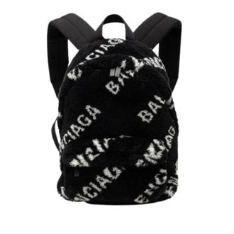 Balenciaga Pre-owned Backpacks, female, Black, Size: ONE SIZE Pre-owned Vintage Faux Fur Backpack