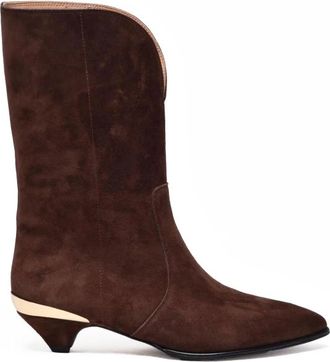 Love Moschino Schoenen, Dames, Bruin, 39 EU, Leer, Stivaletto in Suede