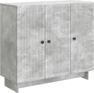 vidaXL Aparador Gris Hormig&oacute;n 89 X 34,5 X 80 Cm Madera De Ingenier&iacute;a Vidaxl