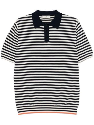Bruno Manetti striped polo top - Blue