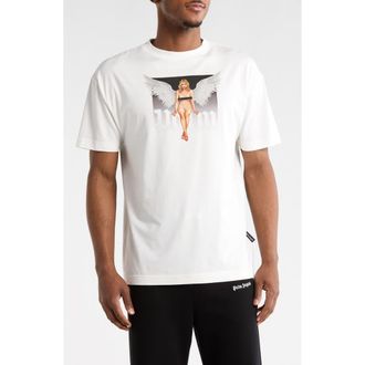 Palm Angels Cotton Graphic T-Shirt in White at Nordstrom Rack, Size Xxx-Large