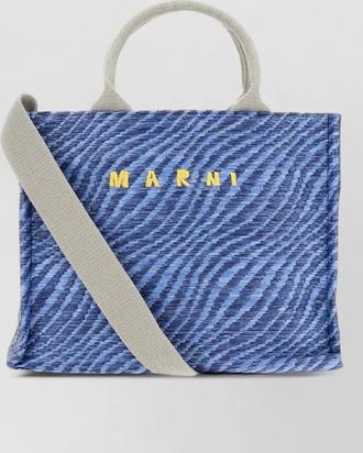 Marni small textured tote bag top handles shoulder strap