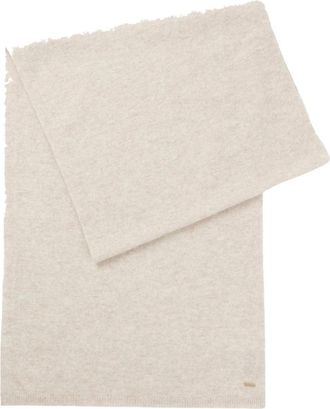 HUGO BOSS Lascona Sjaal - Dames - Accessoires - Beige - Maat: ONE Size Leer