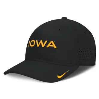 Nike Iowa Sideline Club Gameday Nike Mens Dri-FIT College Hat in Black | NC5300AIA-N24