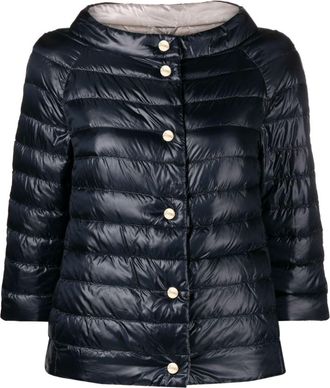 Herno reversible quilted jacket - women - Polyamide/Polyamide/Goose Down/Goose Feather - 40 - Blue