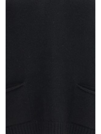 Ella High Neck Cashmere Sweater - Black