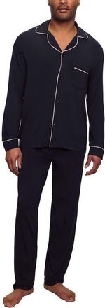 Eberjey William Stretch Tencel Modal Long Pajamas in Black at Nordstrom, Size X-Large