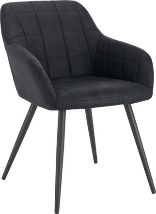 Woltu Woltu - 1 X Sillas De Comedor Nordicas Estilo Vintage Juego De 1 Silla De Cocina Silla Tapizada Con Reposabrazos Tapizadas Tela Estructura De Metal An