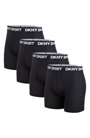 DKNY Pack of 4 Boxer Briefs in Black/black/black/black at Nordstrom Rack, Size X-Large