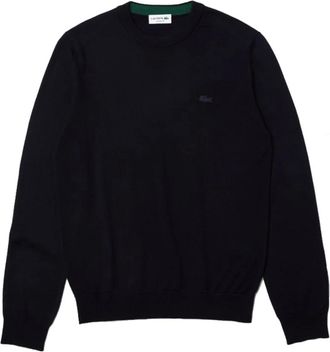 Lacoste Maglione girocollo in lana merino - - Knitwear - Uomo - Blu - 3XL