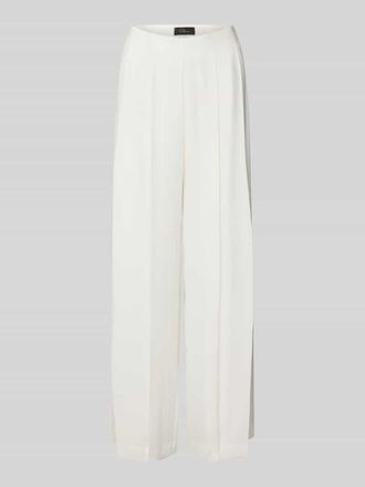 s.Oliver Black Label Weite Hose mit Bundfalten in Offwhite, Gr&ouml;&szlig;e 44