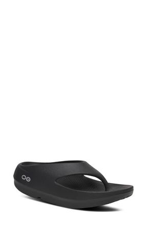 Oofos Gender Inclusive OOriginal Flip Flop in Black at Nordstrom, Size 10