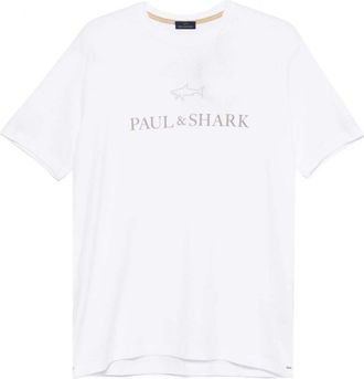 Paul & Shark PRINTED LOGO JERSEY T SHIRT Size: XXL, colour: WHITE
