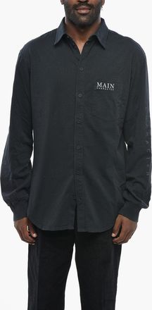 Balenciaga Camicia MAIN CHARACTER in Jersey di Cotone con Ricamo sul Taschino Balenciaga