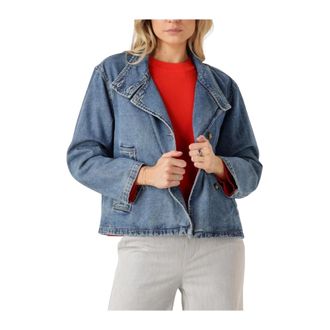 Object Object, Dames, Jassen, Blauw, Maat: XS Denim