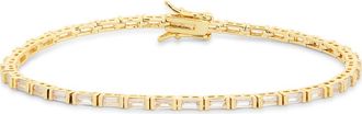 Eye Candy Los Angeles Tabria CZ Tennis Bracelet in Gold at Nordstrom Rack