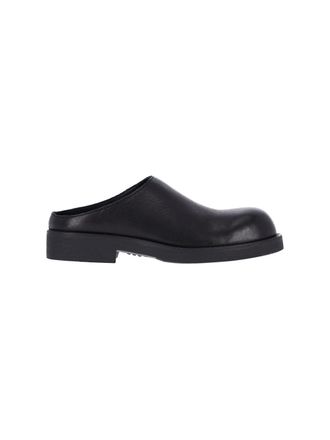 Maison Margiela Black Leather Biker Mules