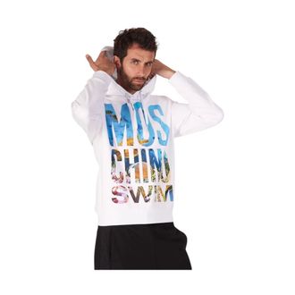 Moschino Hoodies & sweatvesten, Heren, Wit, M, Katoen, Hoodies
