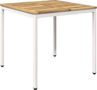 vidaXL Mesa De Cena De Jard&iacute;n Blanco 80 X 80,5 X 75 Cm Vidaxl