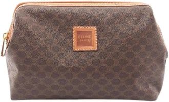 Celine Pre-owned Clutches, female, Brown, Size: ONE SIZE Pre-owned Macadam PVC pouch