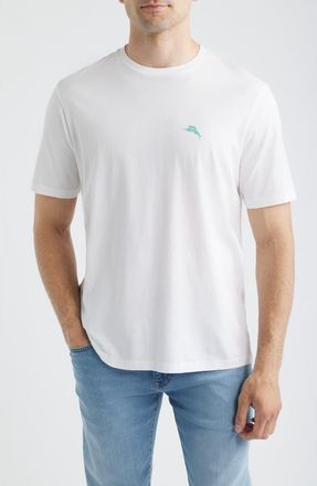 Tommy Bahama Down by the Ray Cotton Graphic T-Shirt in White at Nordstrom, Size Large