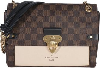 Louis Vuitton Beige, Brown Damier Ebene Vavin PM (Authentic Pre-Loved)