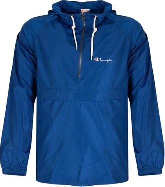 Champion Giacca a vento con zip corta - - Sport - Uomo - Blu - S