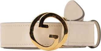 Gucci Riemen - Heren - Riemen - Beige - 80 CM - Leer - Accessoires