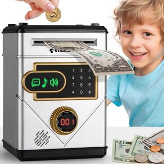 OEM Alcanc&iacute;a Electr&oacute;nica Para Ni&ntilde;os De 3 A 12 A&ntilde;os, Caja De Dinero Con Pantalla T&aacute;ctil, Caja De Seguridad Para Monedas, Regalo Para Ni&ntilde;os