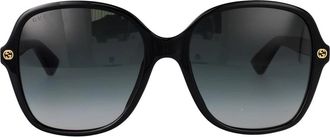 Gucci Chique Zonnebril - Dames - Zonnebrillen - Zwart - 55 MM - Accessoires