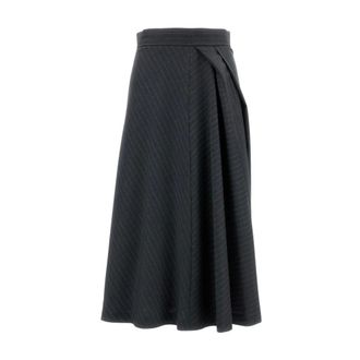 True Royal Midi Skirts, female, Gray, Size: XL Asymmetric Flared Skirt