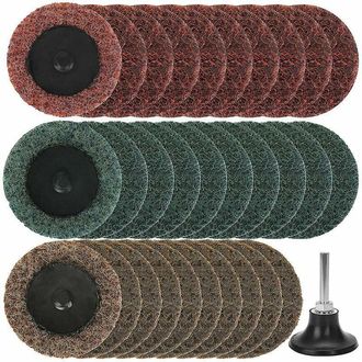 OEM Juego De Brocas Para Taladro Juego De 36 Discos Abrasivos De Nailon De 5,1 Cm Con Soportes De 6 Mm Para Amoladora Angular Banda De Preparaci&oacute;n De Supe