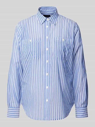 Lauren Ralph Lauren Regular Fit Hemdbluse mit Brusttaschen Modell RIMNAN in Hellblau, Gr&ouml;&szlig;e S