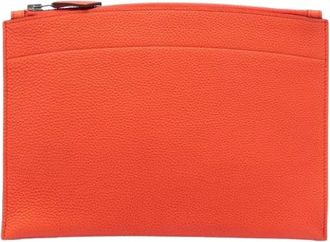 Herm&egrave;s Pre-owned Clutches, female, Orange, Size: ONE SIZE Pre-owned This Bazar Pouch