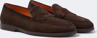 Santoni Milo suede penny loafers