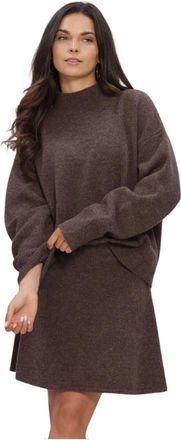 Notre-V Nv-Iga Turtleneck - Dames - Coltruien - Bruin - M - Wol - Truien & Vesten