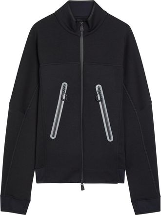 Moncler Logo-appliqu&eacute;d Stretch-jersey Sweatshirt - Black - S