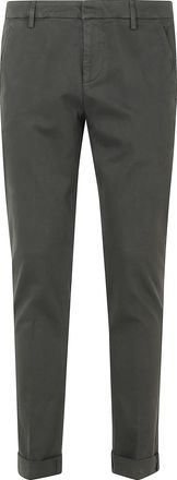 Dondup Verde Scuro Gaubert Gabardine Straight-Leg Pants