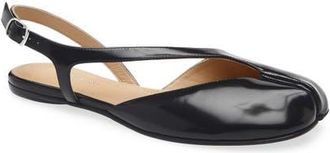 Maison Margiela Tabi Slingback Flat in Black at Nordstrom, Size 5.5Us