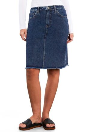 Wash Lab Denim Fray Hem Denim Skirt in Petal Denim at Nordstrom, Size 26