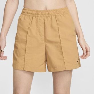 Nike Womens Essential 5 Woven Shorts - Flax/Black Size XS