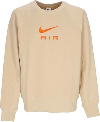 Nike Lichtgewicht Crewneck Sweatshirt Air French Terry - Heren - Sportshirts - Beige - XS - Katoen - Fitness
