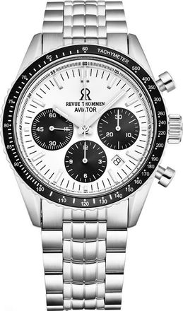 Revue Thommen Aviator Chronograph Automatic Silver Dial Mens Watch17000.6132