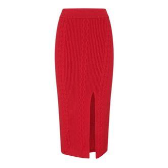 Patrizia Pepe Patrizia Pepe, Midi Skirts, female, Red, Size: L Gonna Midi Rossa