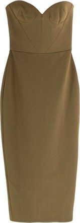 Alex Perry Olive Green Strapless Stretch Cup Dress Size XXS